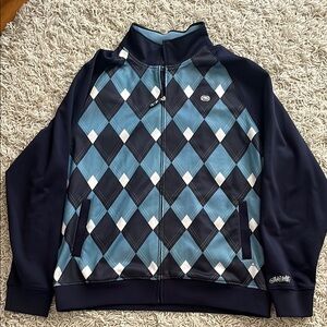 Men’s Argyle Jacket - Blue and Black